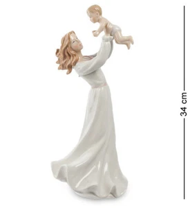 Pavone Porcelain Figurine Mom W Child Large Statue Sculpture 13" MADE IN ITALY - Picture 1 of 4
