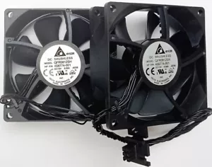 DELTA QFR0812SH 12V 0,50A Doppia ventola P/N 468744-001 per HP Z800 - Foto 1 di 4