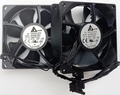 DELTA QFR0812SH 12V 0.50A Twin Fan  P/N 468774-001 For HP Z800 - Image 1 of 4