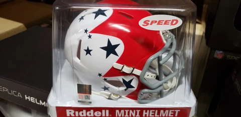 AIR FORCE FALCONS RED WHITE & BLUE  DESIGN REPLICA MINI HELMET NCAA RIDDELL Cover
