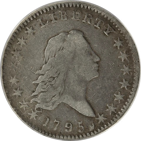 1795 Flowing Hair Half Dollar 50c, ANACS  F12 - Nice Original Coin Cover