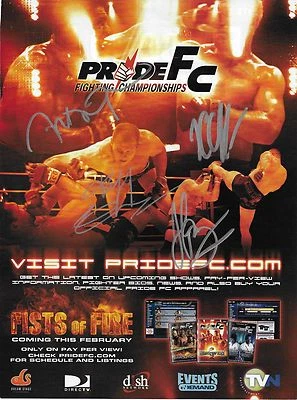 Fedor Emelianenko Josh Barnett Sergei Kharitonov Nogueira Signed Pride FC Photo - Image 1 of 4