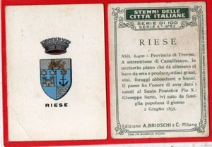 FIGURINA STEMMI CITTA' ITALIANE BRIOSCHI RIESE (TREVISO) SERIE 4a n°82 - Imagen 1 de 1