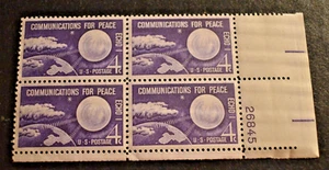 1960 US Stamps Scott #1173 - 4 Cent Plate Block - Communications - MNH/OG/VF - Picture 1 of 2