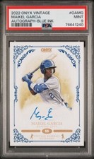2022 Onyx Vintage AUTOGRAPH Blue Ink MAIKEL GARCIA Royals PSA 9 MINT