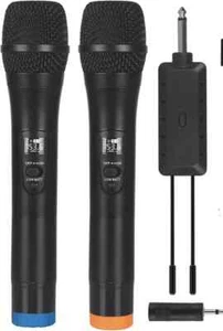 🔥Wireless Microphone UHF Dual Handheld Mic System Karaoke Rechargeable Receiver - Picture 1 of 6
