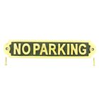 Solid Brass Plate NO PARKING Sign 11" Length, 2 1/4" Height For Office & Shop