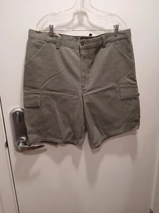 Pantalones Cortos de Carga Dockers Para Hombre Verde Ejército Frente Plano Calce Relajado Lavado Talla W40 - Imagen 1 de 3