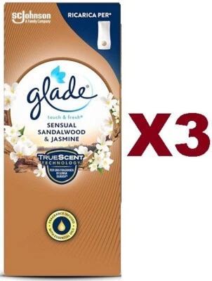 3 PZ GLADE MICROSPRAY TOUCH & FRESH SENSUAL SANDALWOOD & JASMIN RICARICA Foto 1 de 2