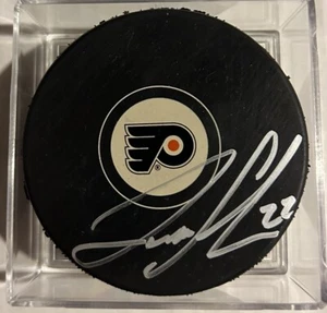 Luke Schenn Hand Signed Autograph Auto Philadelphia Flyers Puck With Cube - Picture 1 of 2