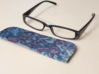 Foster Grant - Indigo - Blue - Ladies - Reading Glasses + Free Matching Case,