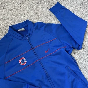 Nike Chicago Cubs Lightweight Full Zip Blue MLB Jacket Men’s Size Large Baseball - Picture 1 of 13