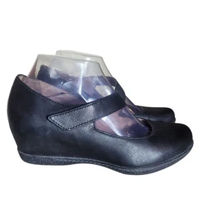Zapatos de cuña Dansko Lanie para mujer talla 37, EE. UU. 6,5-7 cuero negro cómodo Maryjane - Imagen 1 de 11