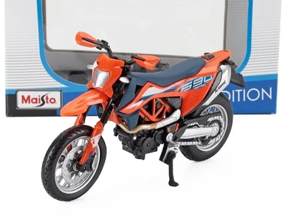 MODELLINO MOTO STATICO DIECAST MAISTO KTM 690 SMC R 2023 ARANCIO NERO SCALA 1/18 - Immagine 1 di 4