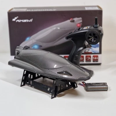 Amewi 26108 Stingray Rc Speedboot mit Jetantrieb 335mm RTR Carbon-Optik Rc Boot - Bild 1 von 4