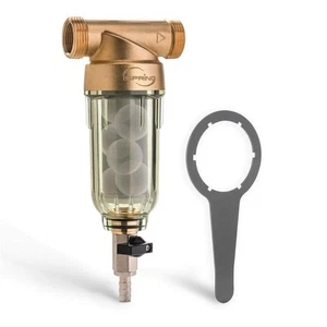 50-Micron Reusable Spin Down Sediment Water Filter w/ Siliphos, Prevents Scale 1 - Picture 1 of 10