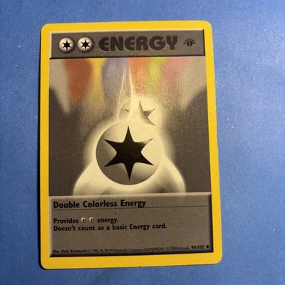 Pokémon TCG— Double Colorless Energy 96/102 -1st Edition-{Shadowless}Base Set MP - Image 1 of 2