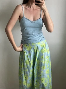 Jigsaw Cami Vest Knitted Lace Turquoise All Seasons Cashmere Cotton 12 - Picture 1 of 18