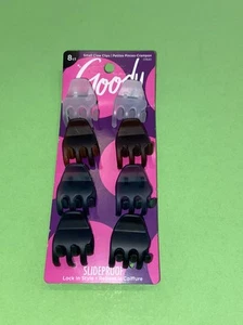 NEW! GOODY 8 PACK SMALL CLAW HAIR CLIPS - Picture 1 of 4