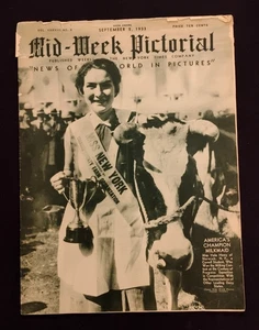Mid-Week Pictorial Magazine Sept. 2, 1933 Champion Milkmaid  New York Times - Picture 1 of 4