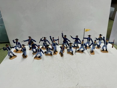 Timpo Swoppet Toys 54mm U.S. 7th Calvary Lot#1 19pcs - Image 1 of 4