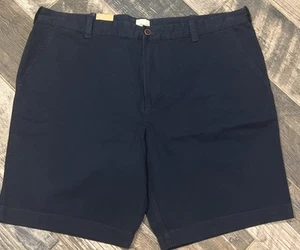 New G.H.  Bass Shorts Mens Navy Blue 100% Cotton Chinos Flat Front Size 42 - Picture 1 of 5