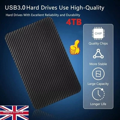 4TB 2.5-INCH SATA HARD DISK DRIVE PORTABLE HIGH SPEED EXTERNAL HDD DISK USB 3.0 - Image 1 of 4