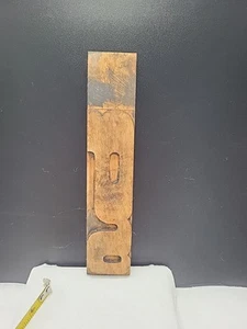 Vintage Buchdruck HOLZ BUCHSTABE G ? DRUCKART Druck Druckblock Zeitung - Bild 1 von 8