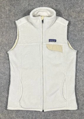 Patagonia Re-Tool Vest Women’s M White Full Zip Fleece Pocket Hiking Sleeveless - Image 1 of 4