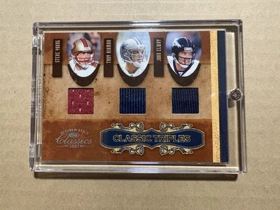 2007 YOUNG/AIKMAN/ELWAY DONRUSS CLASSICS 3 COLOR GAME WORN JERSEY COMBO /250 HOF - Image 1 of 2