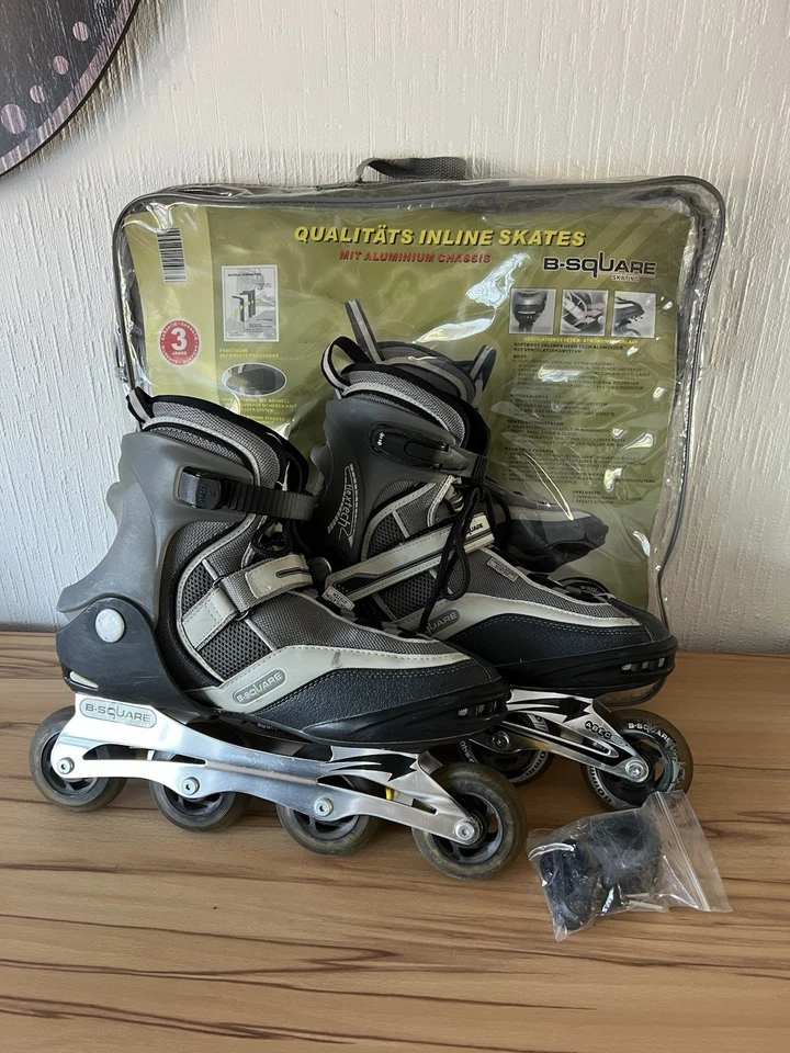 Inliner Inlineskates Skates B-Square Skating Gr. 46 grau / silber - Bild 1 von 4