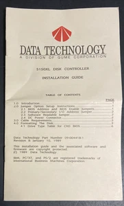 DATA TECH DTC 5150XL ISA HARD DRIVE CONTROLLER Installation Guide Only - Picture 1 of 3
