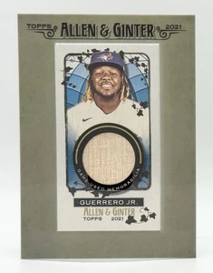 2021 Topps Allen & Ginter Framed Mini Vladimir Guerrero Jr. Fledermaus Patch Blue Jays - Bild 1 von 2