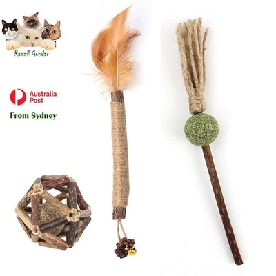 Cat Toys Silvervine Ball Chew Stick Kitten Treat Catnip Toy Cleaning Teeth Toys - image 1 of 4