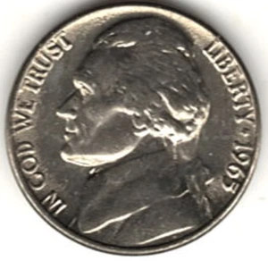1965 JEFFERSON NICKEL IN BU ZUSTAND ~ BITTE SEHEN SIE DEN SCAN stk 42 - Bild 1 von 4
