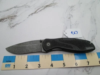 #967 Black Kershaw 1670BW Blur Assisted Opening USA Knife - Image 1 of 4