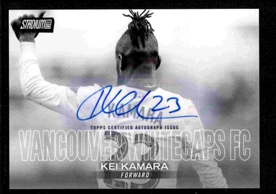 2018 Stadium Club MLS Black and White auto Kei Kamara /99 Vancouver Whitecaps - Image 1 of 2
