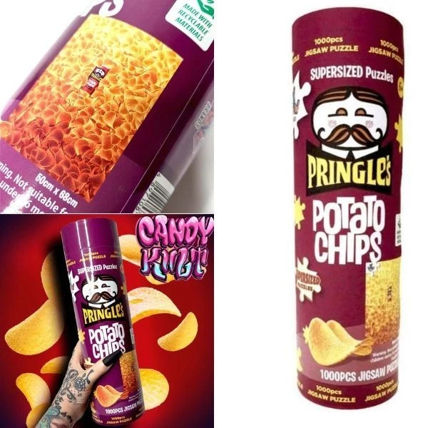 Pringles 1000-Piece SuperSized Jigsaw Puzzle – Potato Chips Crunch Design - Image 1 of 1
