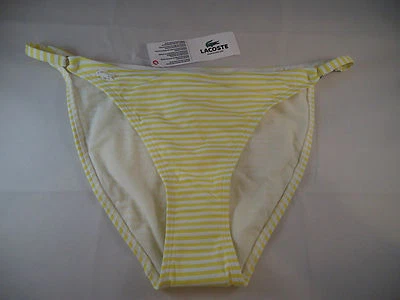 全新带标签 Lacoste 双色条纹比基尼底部 10 码美国(每标签 42 美元)MSRP 55 美元  — 第 1/4 张图片