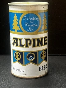 Alpine Crimped Steel Pull Tab EMPTY Beer Can General Brewery Los Angeles - Picture 1 of 5