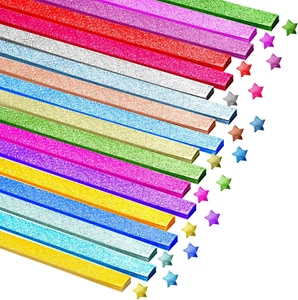 Origami Sterne Papierstreifen Glitzer 18 Farben Origami Papier Sterne Streifen G - Bild 1 von 7