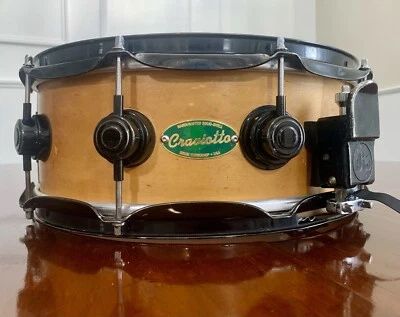 2004 Green Badge DW Craviotto 5.5 By 14 Inch Snare Drum - Image 1 of 4