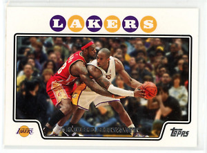 2008-09 Topps Basketball #24 Kobe Bryant Guarded by LeBron James Lakers Cavs
