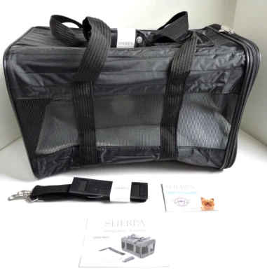 Sherpa Travel Original Deluxe Aprobado por Aerolínea Transportador de Mascotas Talla S-M Negro Nuevo Foto 1 de 4