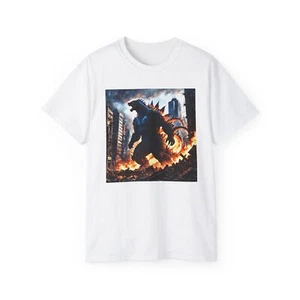 Godzilla Graphic Tee, Monster Movie Shirt, Kaiju Lover Gift, Unisex Cotton - Picture 1 of 11