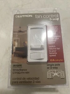 Lutron CTFSQ-FH-WH Fan Control Slide, White - Picture 1 of 4