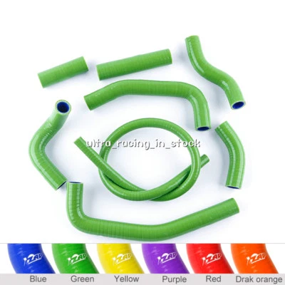 Kit de tubo de refrigerante de manguera de radiador de silicona ZAP Green Fit Kawasaki KX500 1988-2004  Foto 1 de 4