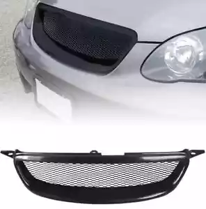 Front Bumper Grill For 2003-2007 Toyota Corolla CE LE S XRS Mesh Grille Black - Picture 1 of 5
