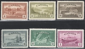 Canada # 268-273 Peace Issue 1946 set F-VFNH cat $105 - Picture 1 of 2