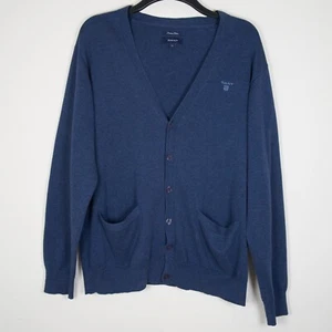 Cárdigan para hombre Gant azul bordado con bolsillos manga larga con botones XL - Imagen 1 de 13